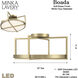 Boada LED 18 inch Soft Brass Semi Flush Ceiling Light